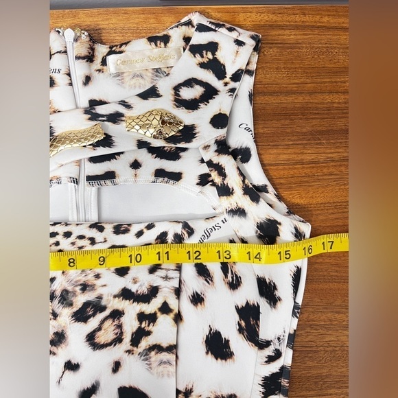 Carmen Steffens stunning animal print dress with snake and cutouts sz small/med - Picture 10 of 13